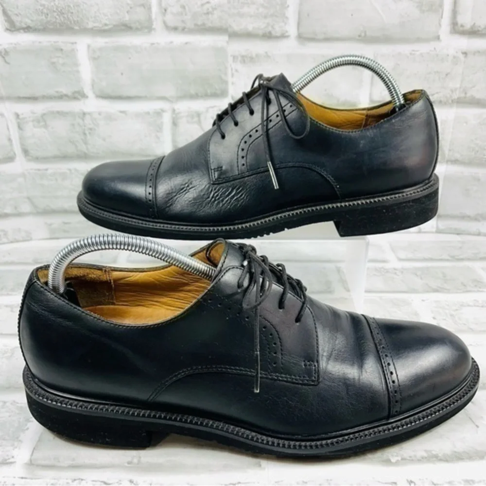 Rockport DresSports Men’s 9.5 N Black Leather Cap Toe Dress Oxford